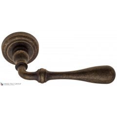 Дверная ручка на круглом основании Fratelli Cattini "RETRO" D1-BA античная бронза