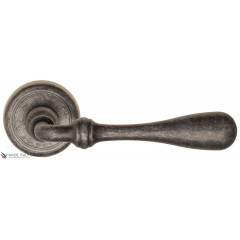 Дверная ручка на круглом основании Fratelli Cattini "RETRO" D1-IA античное серебро