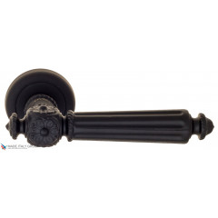 Дверная ручка на круглом основании Fratelli Cattini "TORCELLO" D1-NM матовый черный