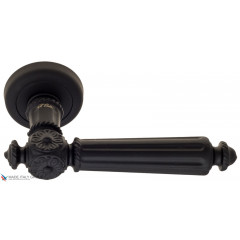 Дверная ручка на круглом основании Fratelli Cattini "TORCELLO" D1-NM матовый черный