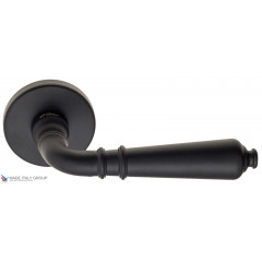 Дверная ручка на круглом основании Fratelli Cattini "TOSCANA" 7.7-NM матовый черный