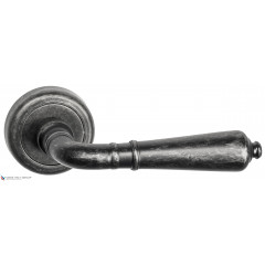 Дверная ручка на круглом основании Fratelli Cattini "TOSCANA" D1-IA античное серебро