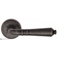 Дверная ручка на круглом основании Fratelli Cattini "TOSCANA" D1-IA античное серебро