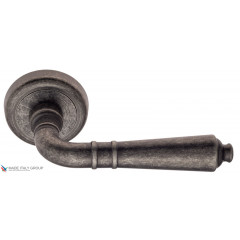 Дверная ручка на круглом основании Fratelli Cattini "TOSCANA" D1-IA античное серебро