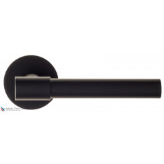 Дверная ручка на круглом основании Fratelli Cattini "UNA" 7FS-NM матовый черный