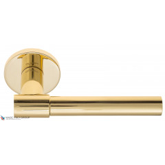 Дверная ручка на круглом основании Fratelli Cattini "UNA" 7FS-OLV полированная латунь