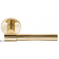 Дверная ручка на круглом основании Fratelli Cattini "UNA" 7FS-OLV полированная латунь