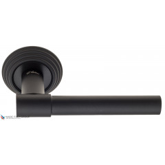 Дверная ручка на круглом основании Fratelli Cattini "UNA" D8-NM матовый черный