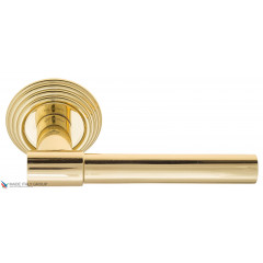 Дверная ручка на круглом основании Fratelli Cattini "UNA" D8-OLV полированная латунь