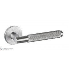 Дверная ручка на круглом основании Fratelli Cattini "UNA X" 7FS-CS матовый хром