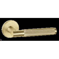 Дверная ручка на круглом основании Fratelli Cattini "UNA X" 7FS-SB матовое золото