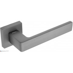 Дверная ручка на квадратном основании Fratelli Cattini "BOOM" 8-GA антрацит серый