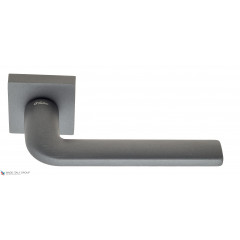 Дверная ручка на квадратном основании Fratelli Cattini "LINEA" 8-GA антрацит серый