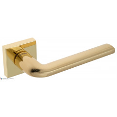 Дверная ручка на квадратном основании Fratelli Cattini "LINEA" 8-OLV полированная латунь