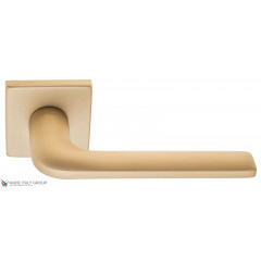 Дверная ручка на квадратном основании Fratelli Cattini "LINEA" 8.7-KD золото крайола