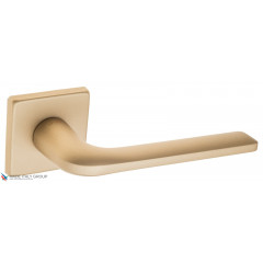 Дверная ручка на квадратном основании Fratelli Cattini "LINEA" 8.7-KD золото крайола