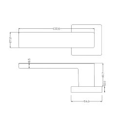 Дверная ручка LOCKSTYLE CUBE ZN AL6 черный