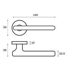 Дверная ручка LOCKSTYLE MIRA ZR AL6 (черный)