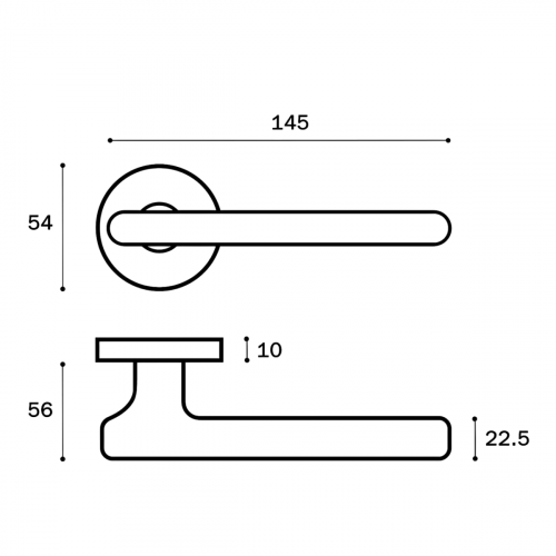 Дверная ручка LOCKSTYLE MIRA ZR BB (матовое золото)