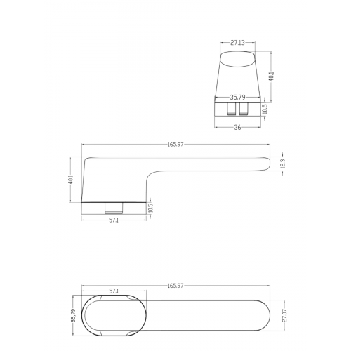 Дверная ручка LOCKSTYLE AKIK MOV BB матовое золото