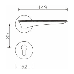 Ручка дверная DUCK SG матовое золото