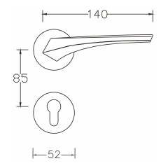 Ручка дверная LEXI BL черный