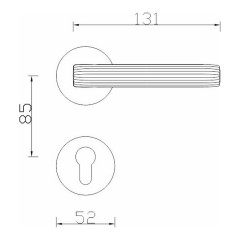 Ручка дверная LINE BL черный