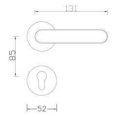 Ручка дверная TERA SN матовый никель