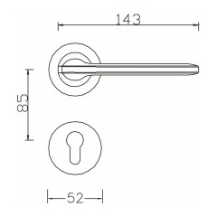 Ручка дверная GIZA BL черный