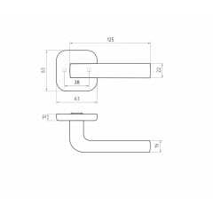 Vantage V24BL AL черная (для металлических дверей)