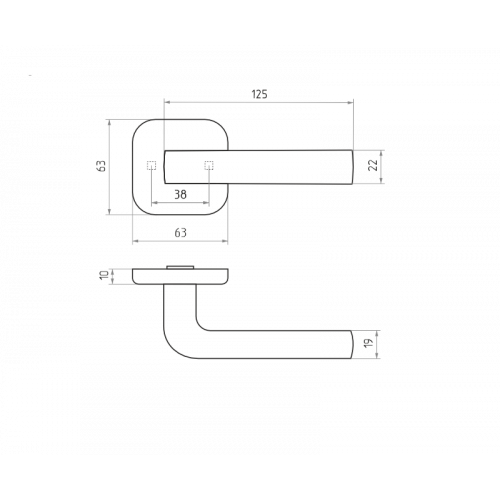 Vantage V24BL AL черная (для металлических дверей)