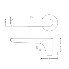 Дверная ручка LOCKSTYLE ELLIPSE ZR NBM матовый никель