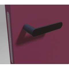 Ручки дверные NUDA PURE AL6 черный матовый