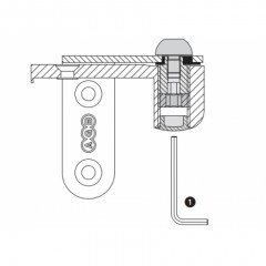 E10006.41.06 Петля пяточная AGB 2R  никель