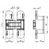 Петля скрытой установки Armadillo с 3D-регулировкой UNIVERSAL 3D-ACH 60 Хром