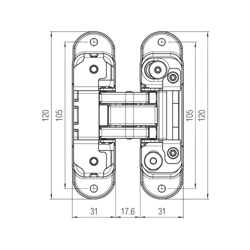 Петля скрытая Koblenz K8000 Atomica никель матовый