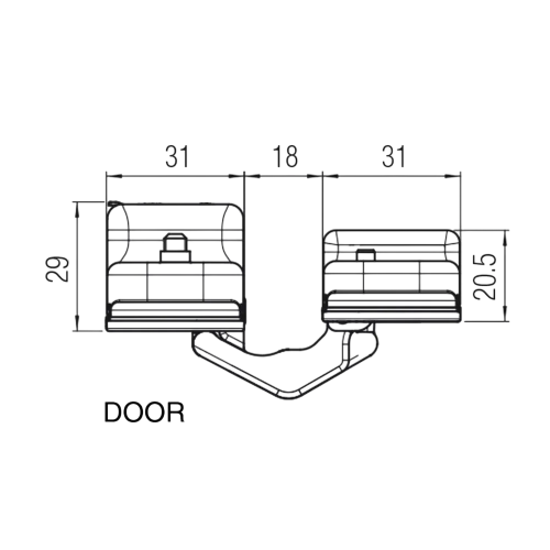 Петля скрытая Koblenz K8000 Atomica никель матовый