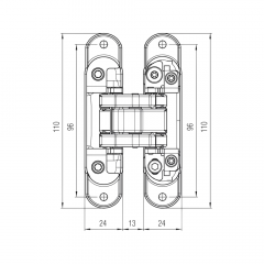 Петля скрытая Koblenz K8060 Atomica Slim никель матовый