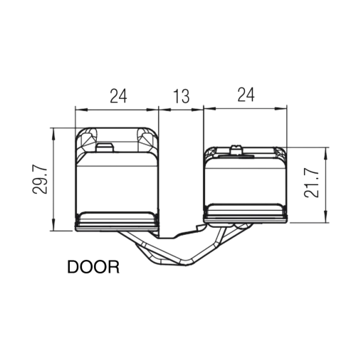 Петля скрытая Koblenz K8060 Atomica Slim Золото