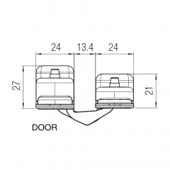 Петля скрытая Koblenz Kubica K1000 (K1019)  хром