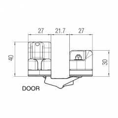 Петля скрытая Koblenz Kubica K2700 никель матовый