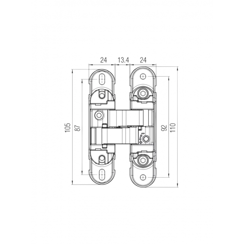 Петля скрытая Koblenz Kubica KOMBI Hybrid K1060 Матовый хром