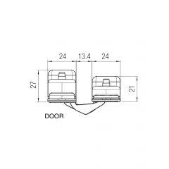 Петля скрытая Koblenz Kubica KOMBI Hybrid K1060 Матовый хром