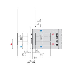 Петля скрытая Krona Koblenz Hybrid K2760 Черная