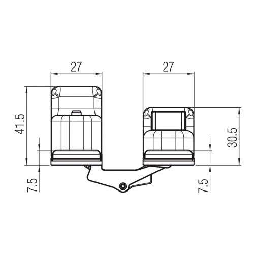 Петля скрытая Krona Koblenz Hybrid K2760 Матовое золото