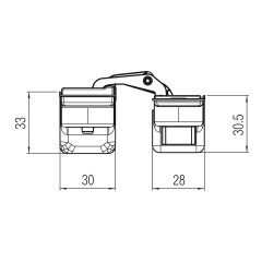 Петля скрытая Krona Koblenz Kubica K6360/38 Матовое золото