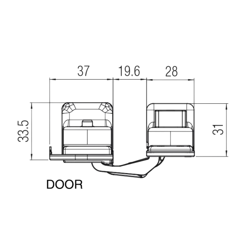 Петля скрытая Krona Koblenz Kubica K6360/45 Черная