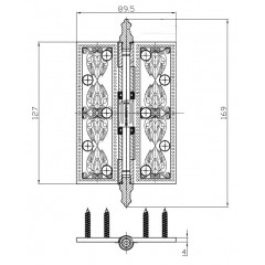 Петля дверная универсальная ARCHIE GENESIS A030-G 4272 Кофе