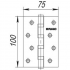 Петля универсальная Fuaro 4BB 100x75x2,5 Графит