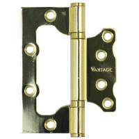 Петля неврезная Vantage 2BB 100х75 РB золото